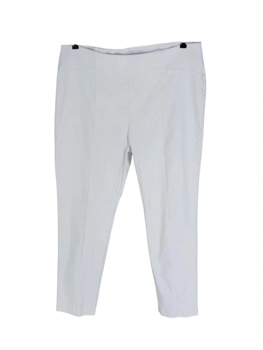 Chicos So Slimming Brigitte Ankle Pants Size 3 White Stretch Classic Womens 16